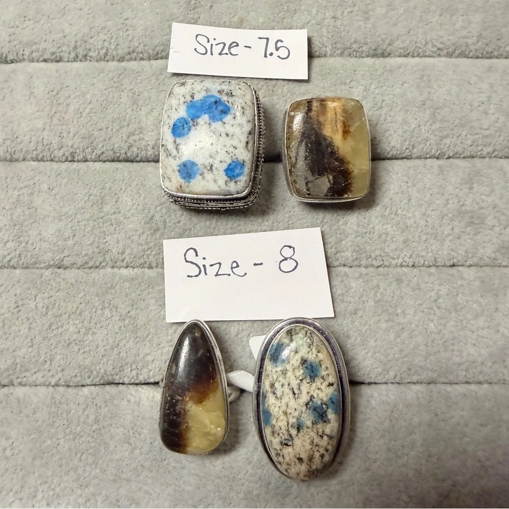 K2 Jasper and Septarian Rings